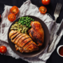How to grill chicken breast & delicious fried vegetables.